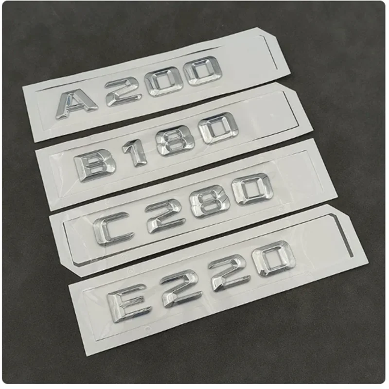 3D ABS Car Trunk Emblem A B C E 180 220 220 160 35 43 45 63 250 300 320 350 400 For Mercedes Benz Letters Accessories car badge sticker