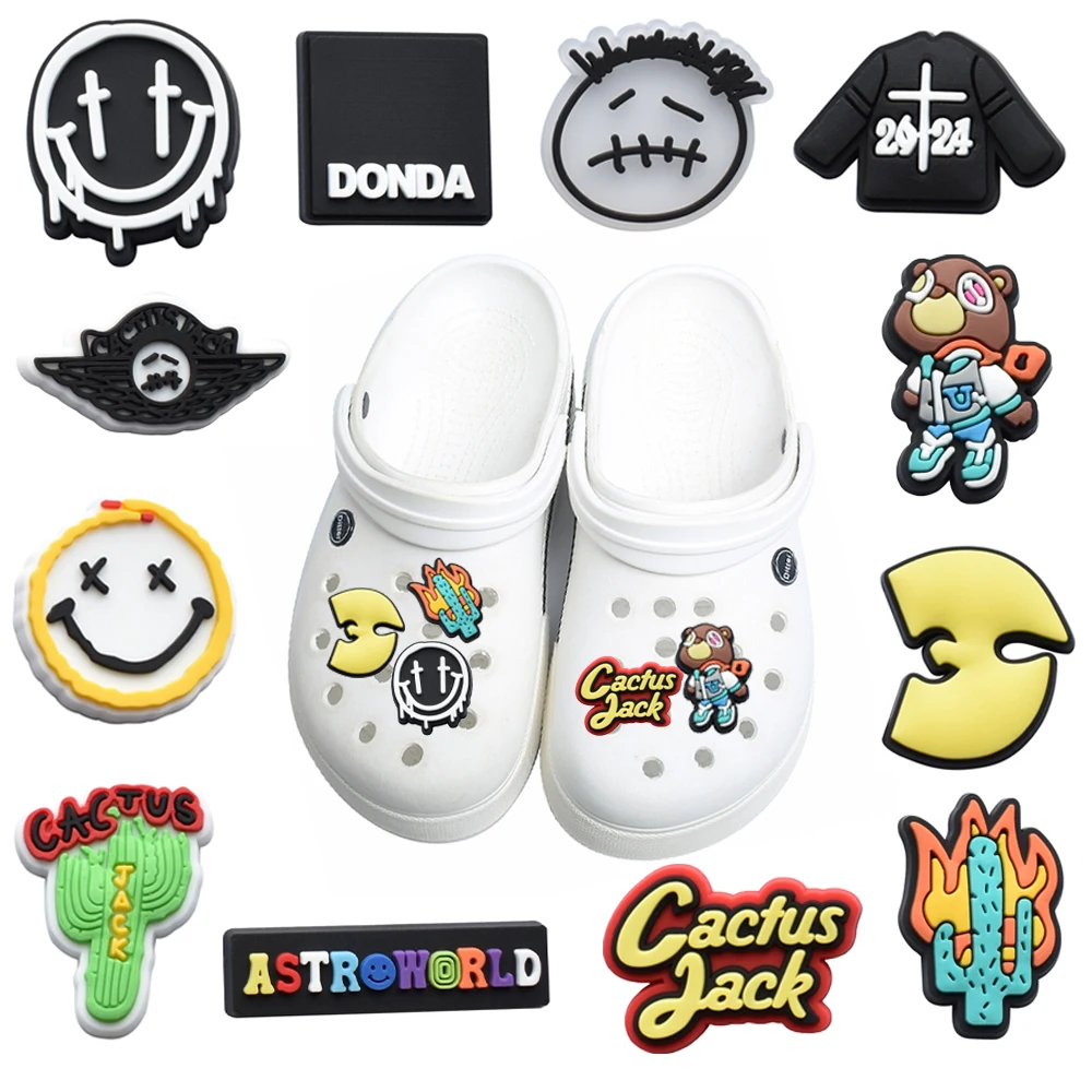 

1pcs Fashion smiling face Shoe Charms Decrations For Croc Charms Buckle Clog Sandal Shoe Accessories croc jibz Kids X-mas Gifts