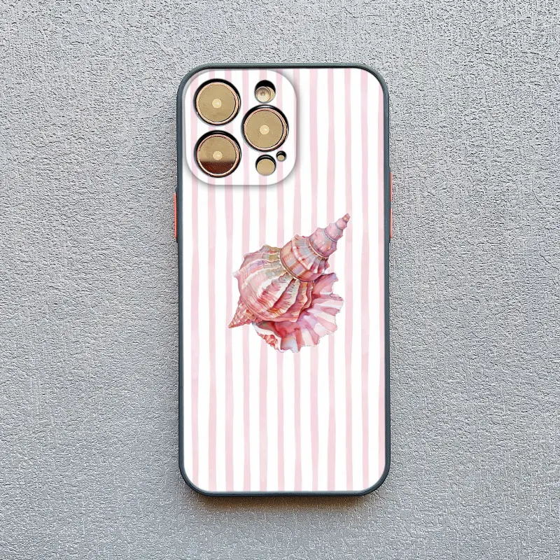 Ocean Life Theme Striped Phone Case Cover