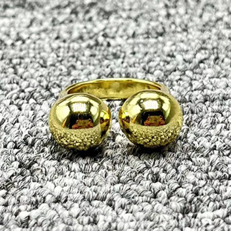 Best Sellers2022 New Fit Trendy Plated 925 Silver 14K Yellow Gold Charm Ring Niche Jewelry Gift