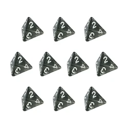 Premium 10 - Piece Transparent Dice Set for Role - Playing Games - Perfect Party Gift & Board Game Accessory (Black)