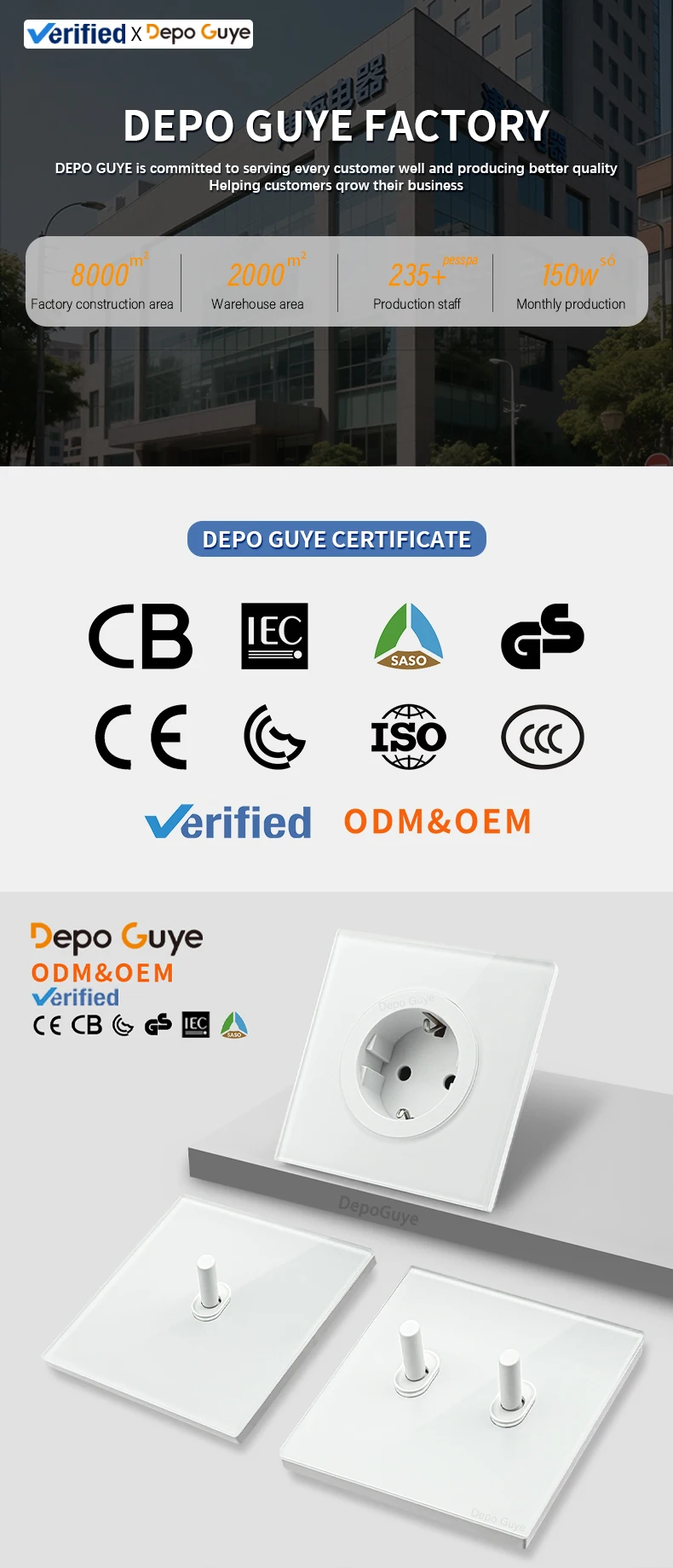 Wall Toggle Light Switch EU FR Standard White Glass Panel European Power Socket Sa628b303233b4830a5c15fe857b7f5c0s