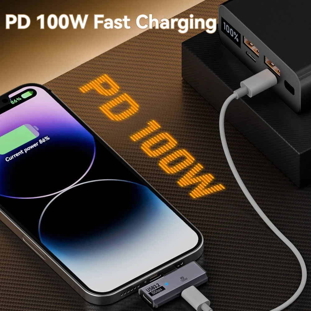 รูปสินค้า อะแดปเตอร์ USB-C 10Gbps ชาร์จเร็ว 100W PD พร้อมช่องแยกหูฟัง