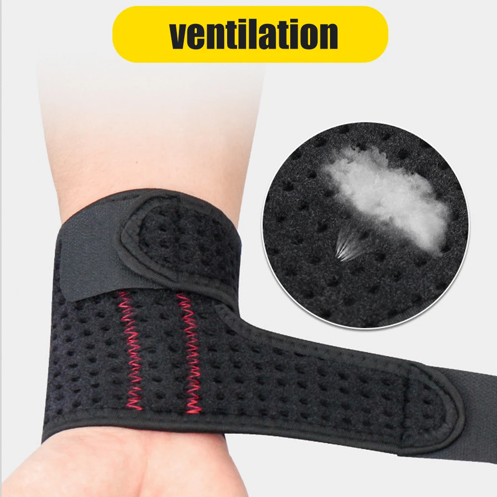 1Pcs Breathable Wrist Brace Wrist Wraps Support Adjustable Straps for Weightlifting Tendonitis Arthritis RSI Wrist Pain Relief sports wrist guards