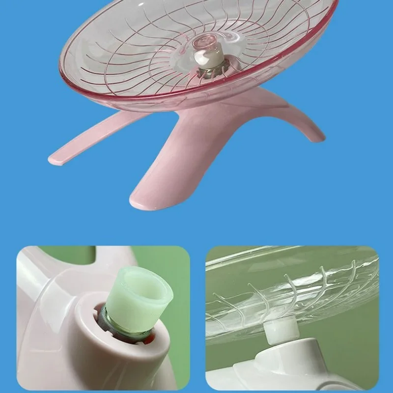 Pet Hamster Running Wheel Mute Flying Saucer Steel Axle Wheel Running Disc Toys Cage Small Animal Hamster Accessories exercise wheel