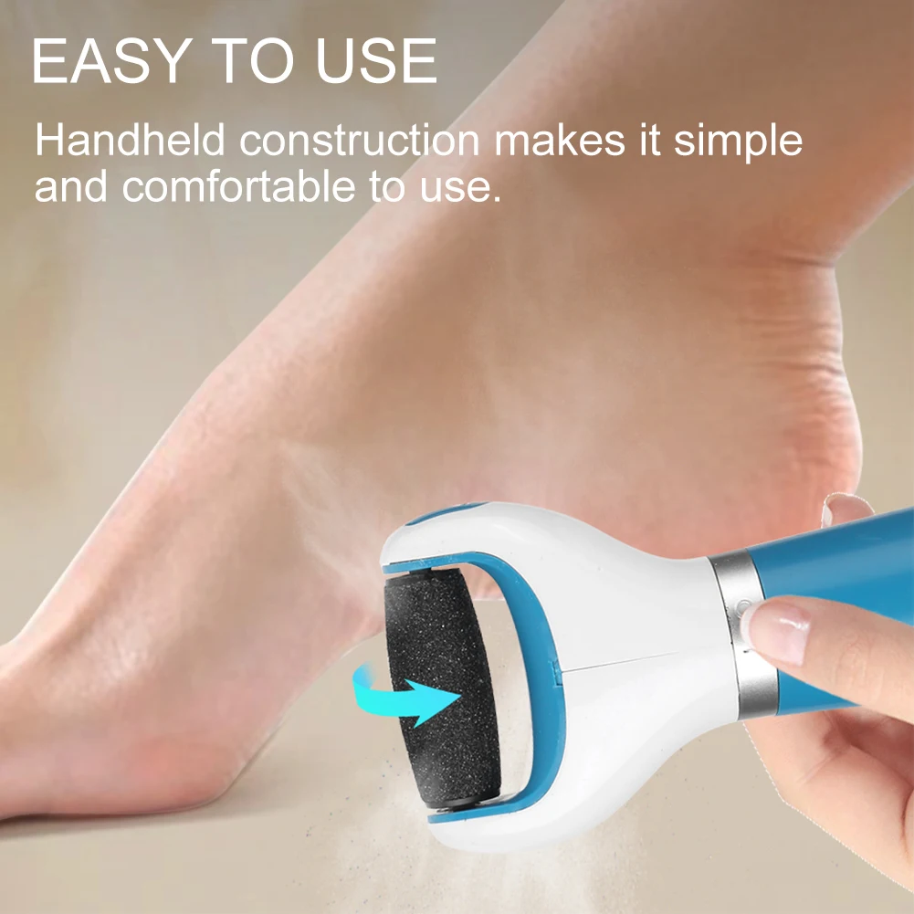 Electric Foot Grinder with Replacement Roller Calluses Foot Trimmer Portable Wireless Grinder for Dead Cracked Hard Skin