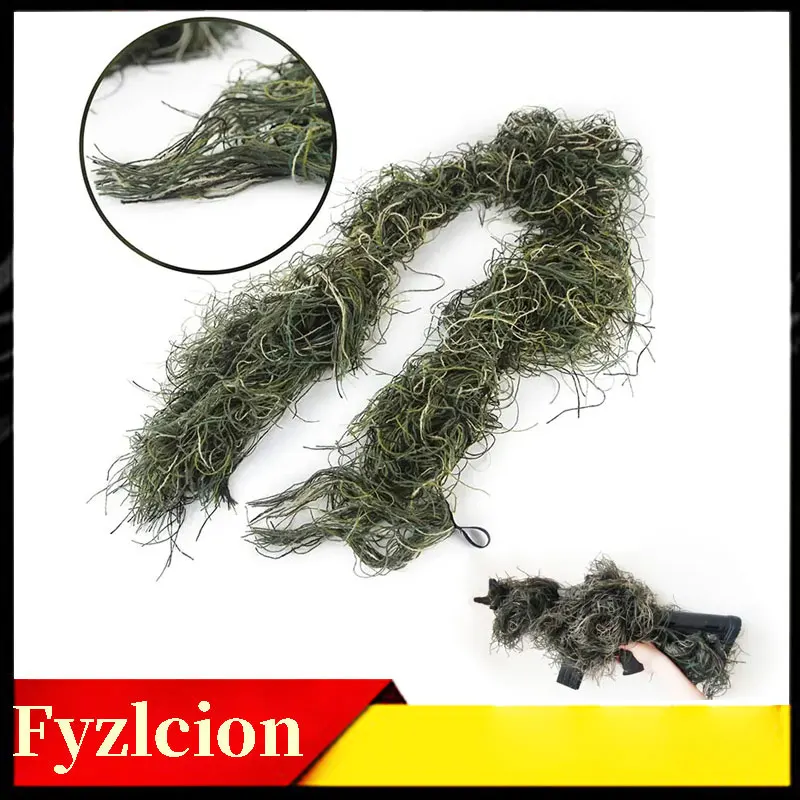 

New 110g Grass Type Hunting Rifle Wrap Rope Ghillie Suits Gun Stuff Cover For Camouflage Paintball Hunt Clothing
