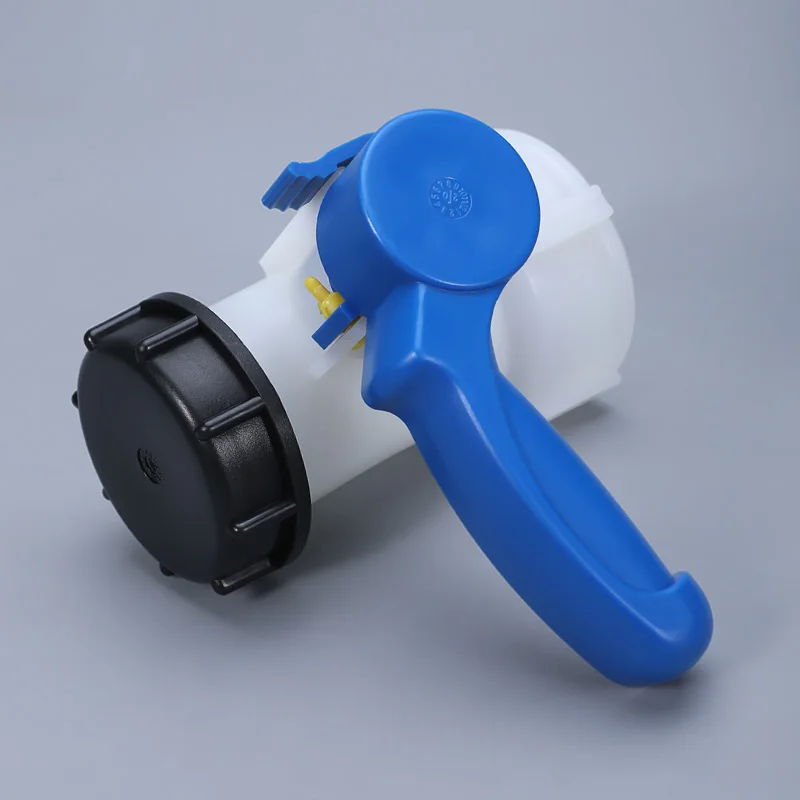 1000L IBC TOTE Tank Ball Valve Drain Adapter, Blue Handle, DN40 62mm