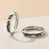 Fashion Couple Rings Sun Moon Open Adjustable Light Luxury Finger Ring For Women Jewelry Accessories Birthday Gift 3