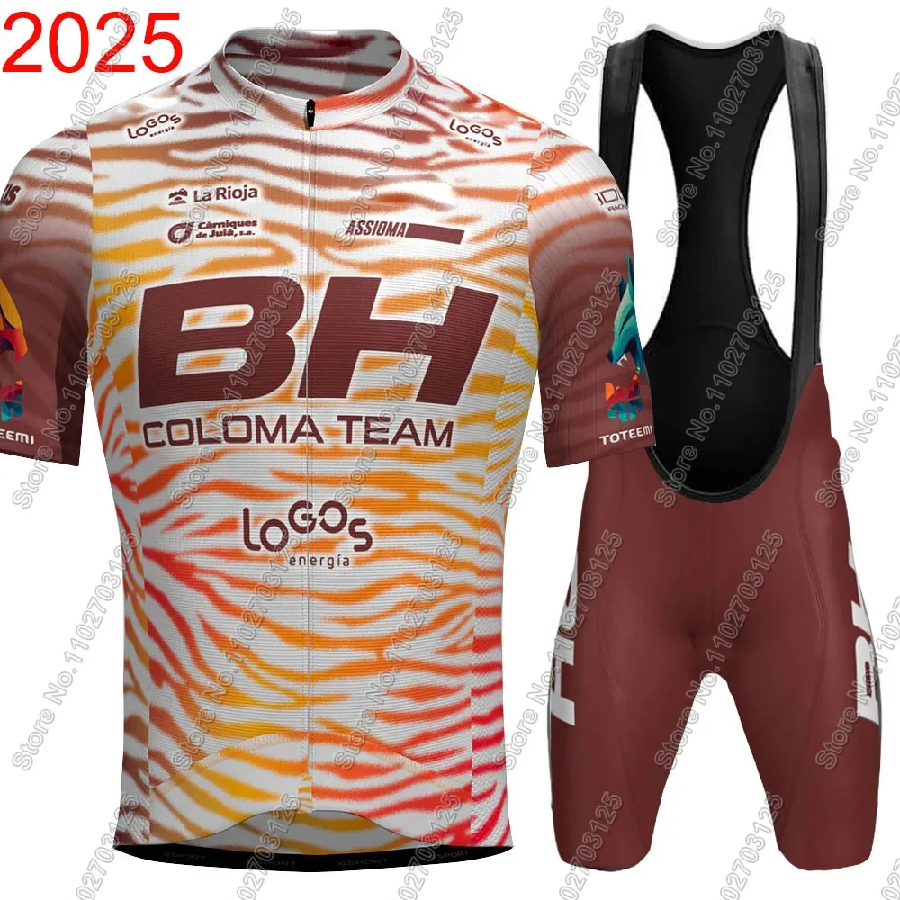 BH Coloma Team Cycling Esapna Jersey Set Mens Brown Clothing Road Bike Suit Mountain Bicycle Shirt Bib Shorts MTB Maillot