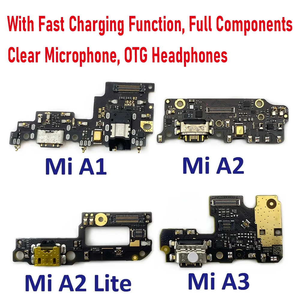 

Новинка Протестировано для Xiaomi Mi A1 A2 Lite A3 USB-порт зарядное устройство док-разъем зарядная плата гибкий кабель микрофон микрофонная плата