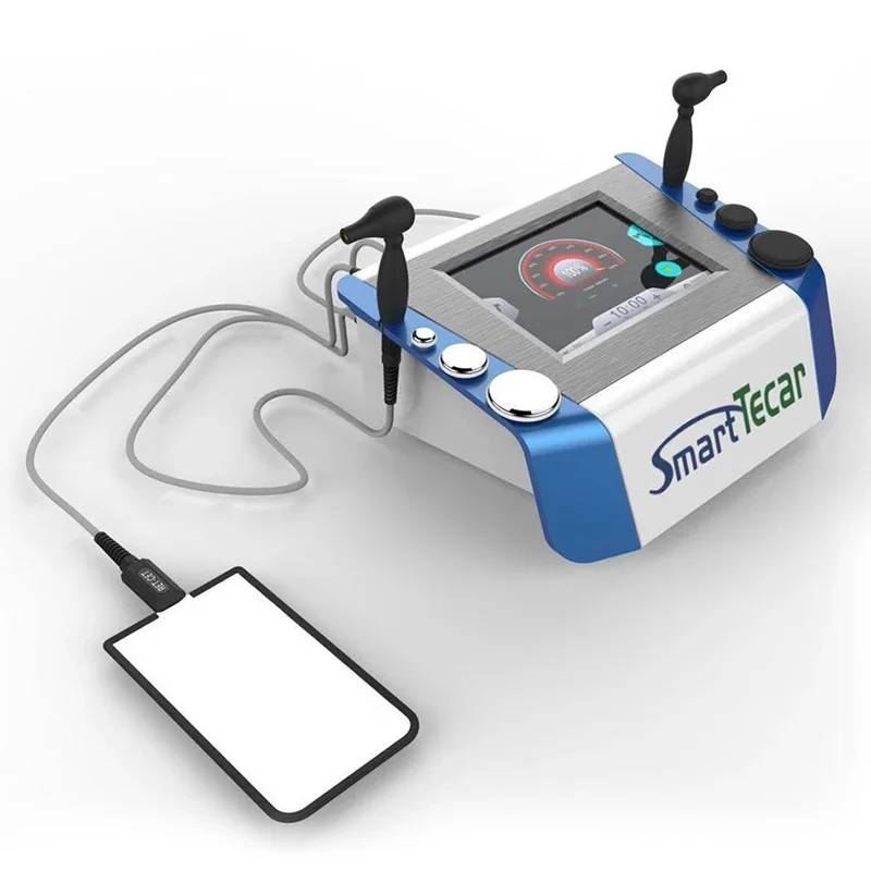 2 In 1 Ems Unipolar Pain Relief Ems Tecar Shockwave Rilassamento Muscolare Macchina Per Il Trattamento Fisioterapico