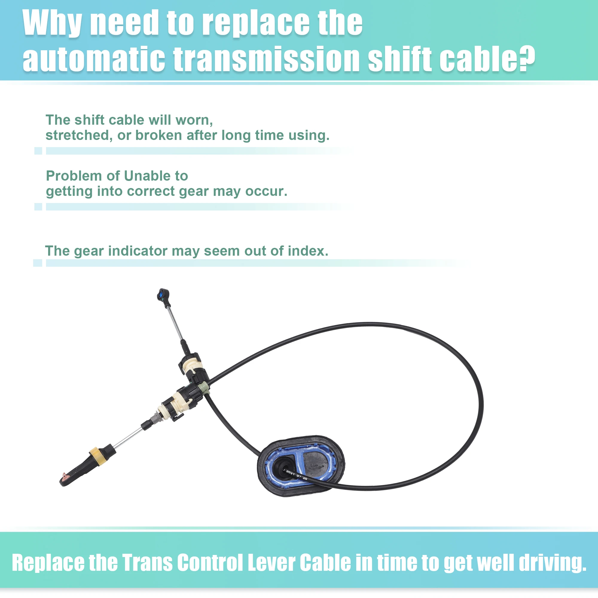 Gear Shift Cable Transmission Control Lever Cable Fit for Chevrolet Cruze 2011-for Buick Encore 2013 No.23273609