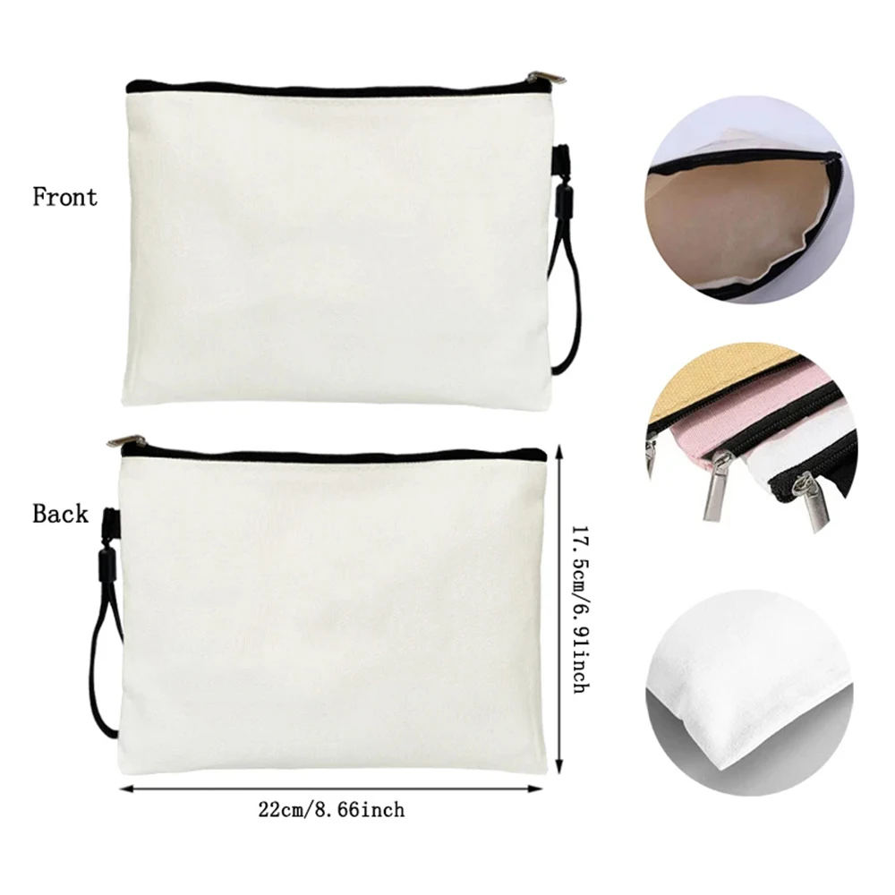Can DIY Blank Non Customized Teacher/Birthday Gift Make Up Bags Toilet Kit Cosmetic Bag Mini Makeup Pencil Pouch Non-custom 6