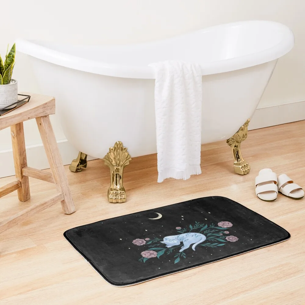 

Cat Dreaming of Moon Bath Mat Carpet In The Living Room Front Door Carpets For The Bathroom Absorbent Rug Mat