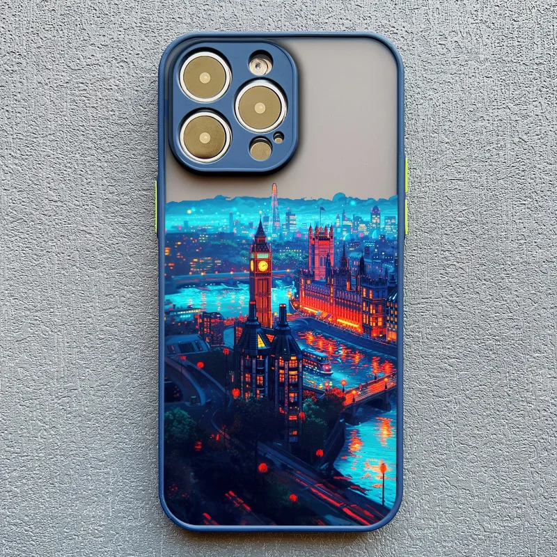 Hand-Painted Urban Architecture Phone Case