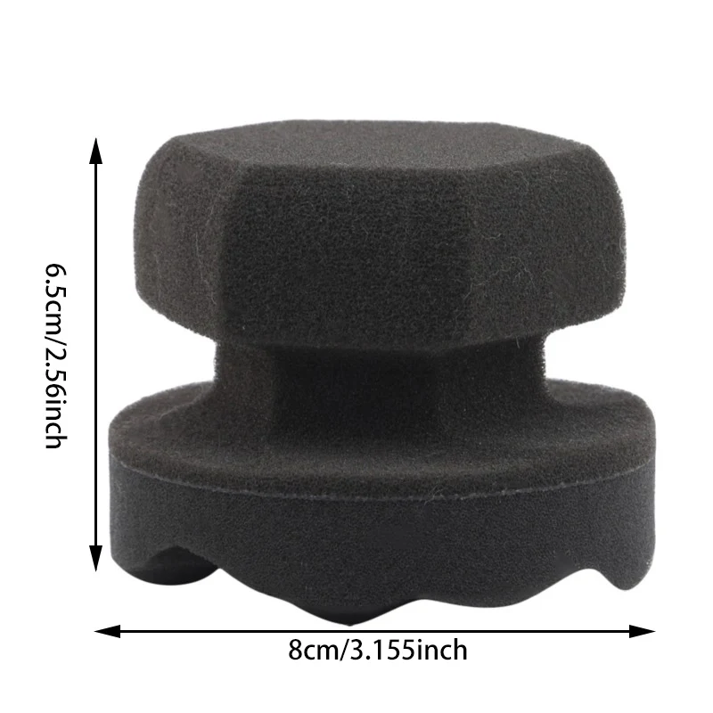 Car Wax Polishing Sponge Hexagonal Grip Applicator Hand Tire Wax Sponge High Density Foam Sponge For Auto Waxing Accessories 4