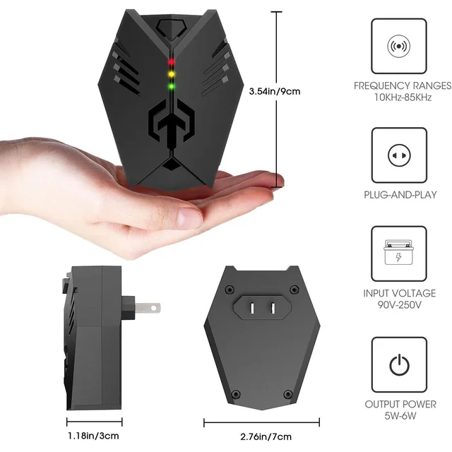 Fejlett Ultrahangos Rágcsáló -Visszataszító Rendszer Kiváló -Rágcsáló Korszerűsítés Elektronikus Mókus -Taszító Dugó - Image 2