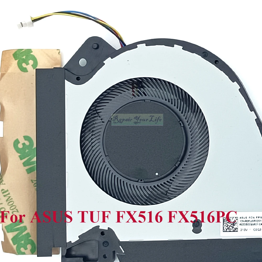 QUETTERLEE Nuevo ventilador de refrigeración de CPU GPU para ASUS TUF Dash F15 FX516 FX516PE FX516PR FX516PC FX516PM FX516EN TUF516PE-AB73 TUF516PR-DS77-WH FX516P Air RTX3060 RTX3070 FSeries NAR FNAQ Ventilador DC12V 1A