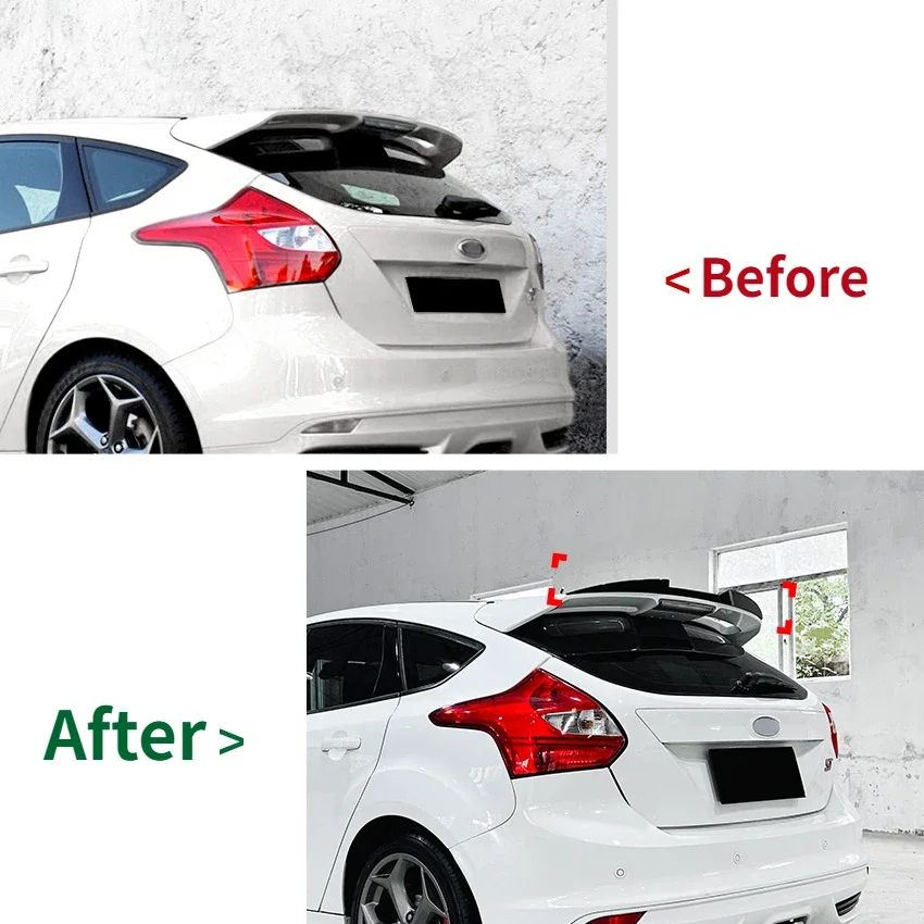 Maxton Design Estensione Spoiler Posteriore Per Ford Focus ST Mk3 (2012-2014) E FL Hatchback (2015-2018) - 2