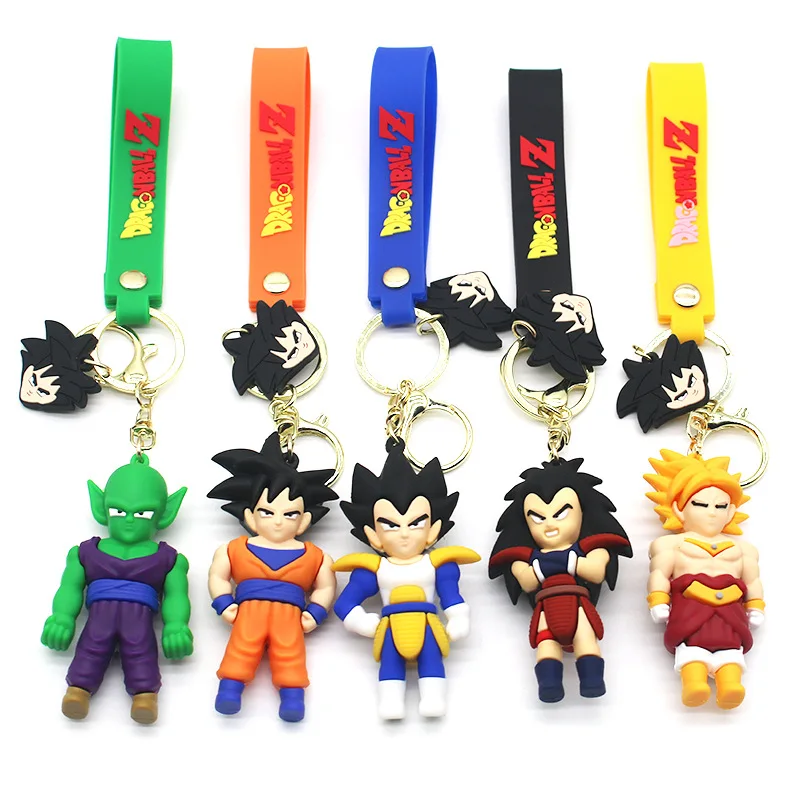 

Anime Dragon Ball Keychain Kawaii Cartoon Figure Son Goku Vegeta Doll Toys Car Keychain Keyring Pendant Bag Ornament Accessories