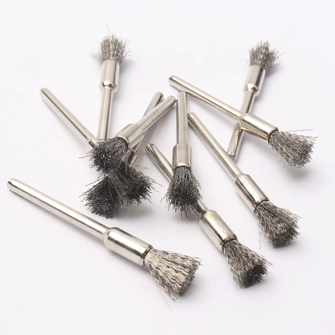 10Pcs 3x5mm Steel Wire Wheel Brushes Set Kit for Mini Drill Rotary Tools Polishing Brush Dremel Accessories 5