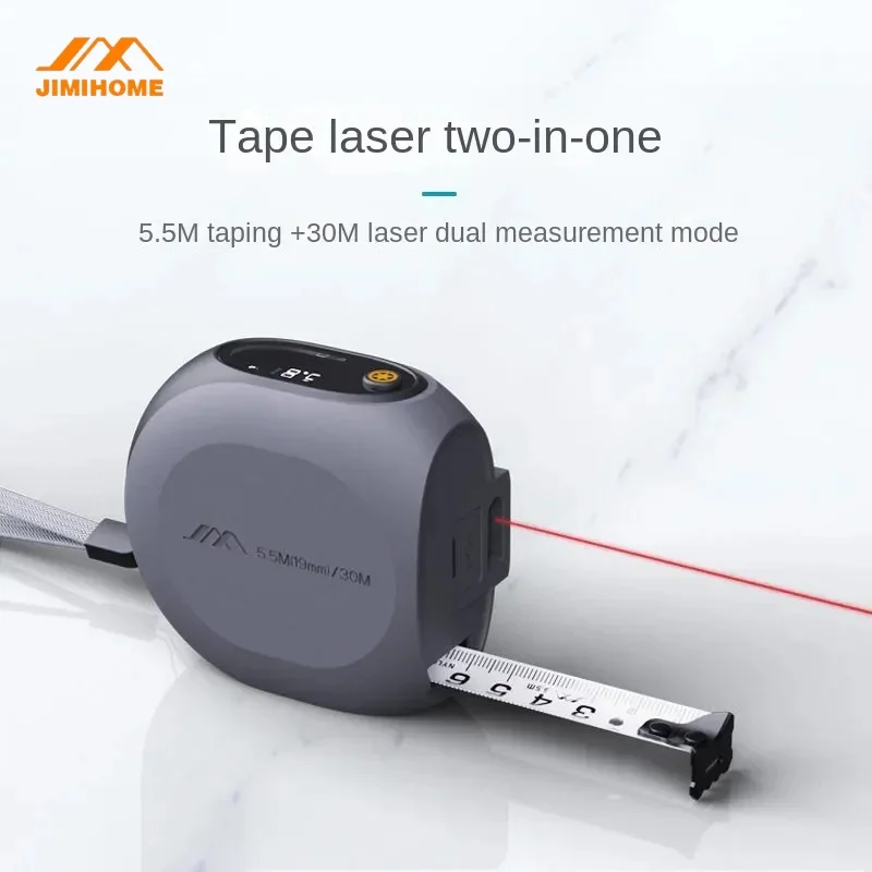 

JIMIHOME 2 in 1 Laser Tape Measure Laser Rangefinder Portable Infrared Measuring Instrument Tool High Precision Ruler JM-G25A