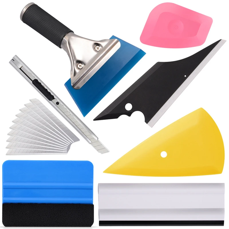 12Pcs Car Window Tint Kit Wrapping Tool Kits Carbon Fiber Vinyl Film Wrap  Scraper Sticker Knife Kit Window Tinting Squeegee - AliExpress