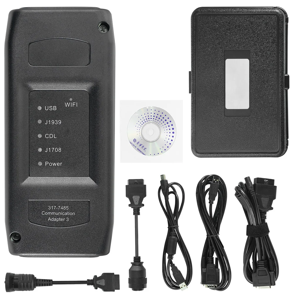 Adattatore ET3 2026A per CAT, versione USB ET3/ET4 per strumento diagnostico camion CAT3 con CAT ET 2019C KEYGEN e cavo a 14 pin  34