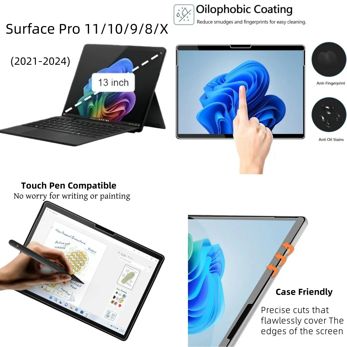Premium 3-Pack 13-Inch Tempered Glass Screen Protectors - 9H Anti-Scratch Film
