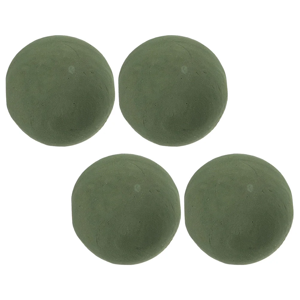 

4 Pcs Flower Mud Artificial Flowers Round Foam for Crafts Packaging Ball Phenolic Resin Dried Floral Block