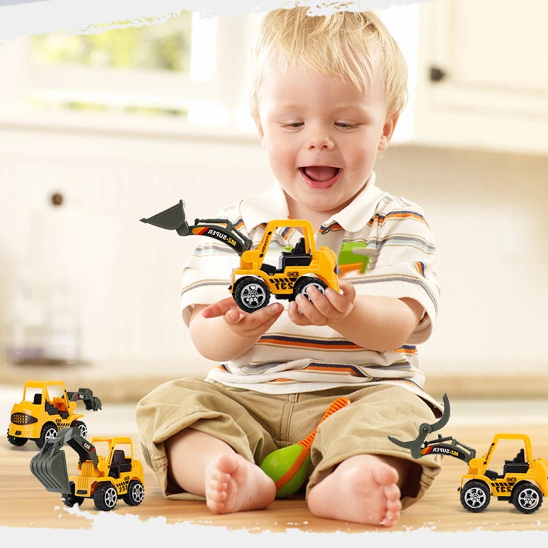 6Pcs Set Kids Engineering Vehicle Toys Children Plastic Diecast