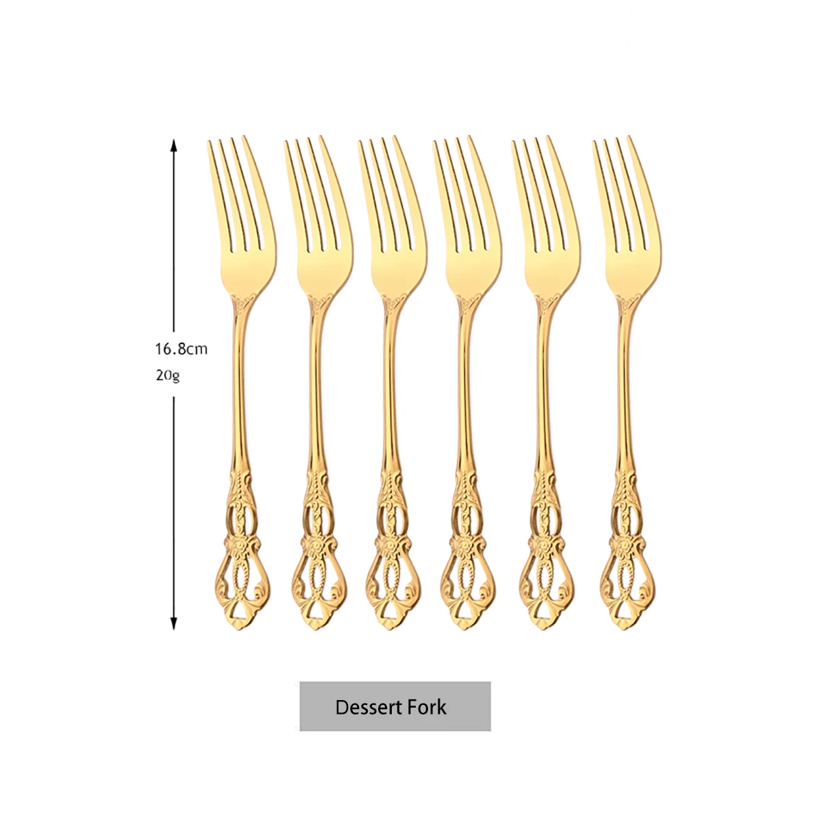 6Pcs Dessert Fork