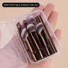 MAANGE Double Ended Makeup Brush Set Detachable Travel Contour Concealer Brush Set Eyeshadow Brush Face Cosmetic Tools with Box 6
