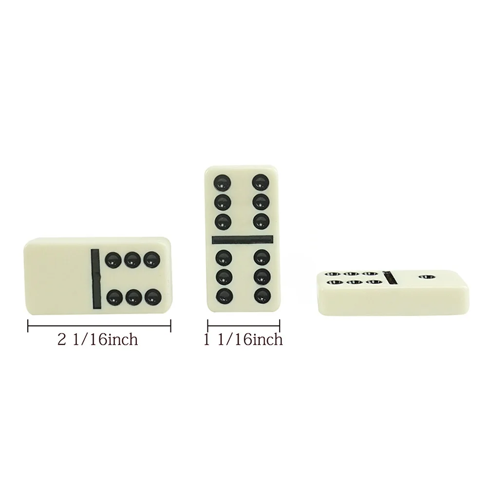 14PCS Double Six Domino Set Entertainment Leisure Travel Fun Table Game Domino Toy Children's Puzzle Toy Gift 6