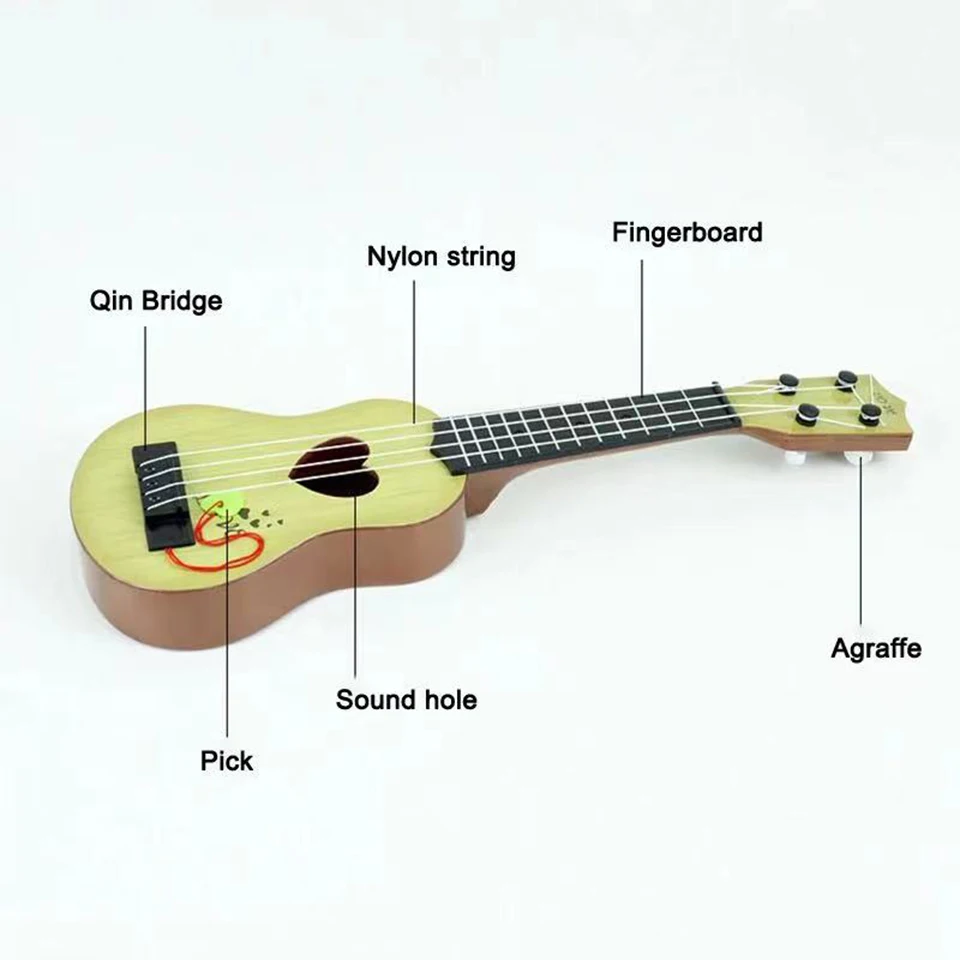 Montessori 38/44CM Children Guitar Toy Can Be Used To Play Elementary Instruments Yukrili Music Toys Boy Girl Christmas Gift 5