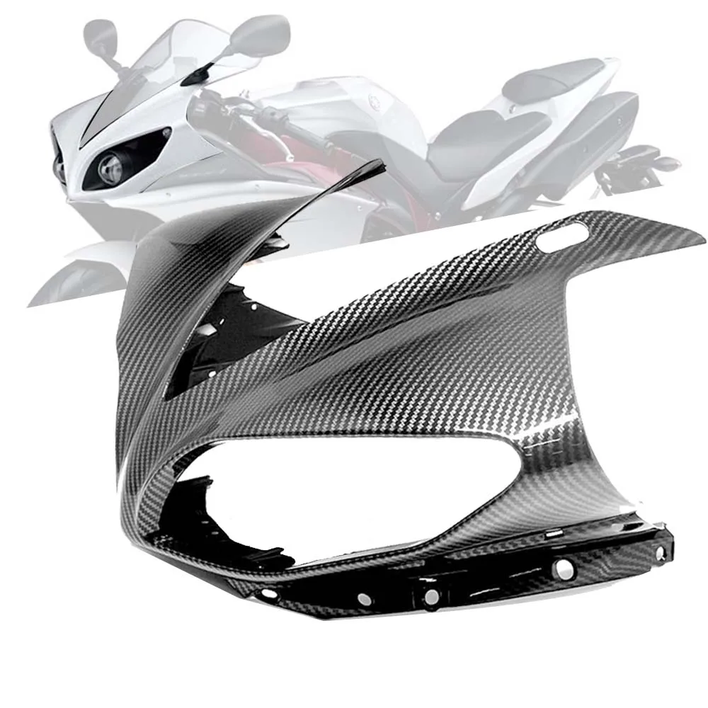 

Для мотоцикла YAMAHA YZF-R1 2009-2011 YZF R1 YZFR1 из АБС-пластика углеродного волокна верхняя передняя фара корпус обтекателя