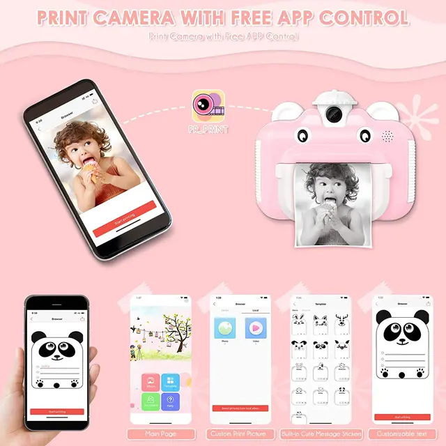 Kids Instant Print Camera 1080P HD Video Photo Camera Toys for Children with 32GB Card Digital Camera Photo Toys 5