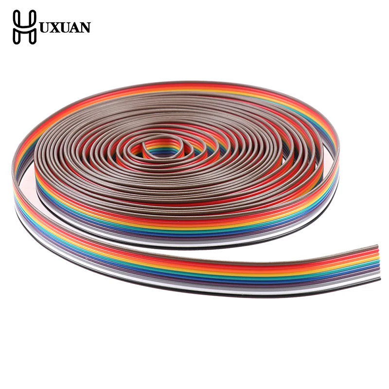 Ribbon Cable 5M 10 Way Flat Color Rainbow 10P 28AWG ribbon cable