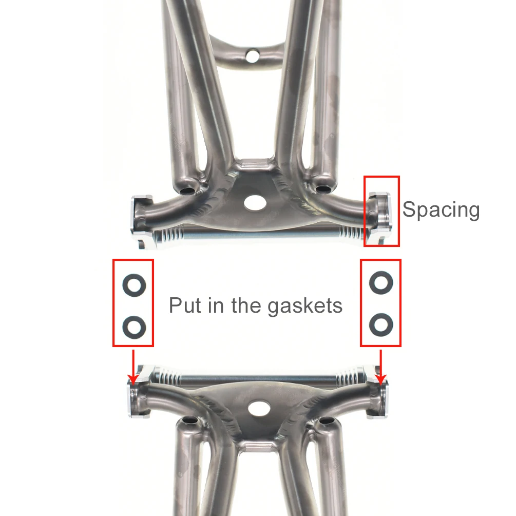 Bike Cargo Rack Parts TWTOPSE Bike Easy Wheel Extension Rod For Brompton Folding Bicycle Telescopic Bar Rear Cargo Rack Titanium Bolts