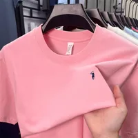 100% coton hommes à manches courtes T-shirt marque de mode Paul Pony broderie été nouveau haut de gamme confortable décontracté col rond haut 2