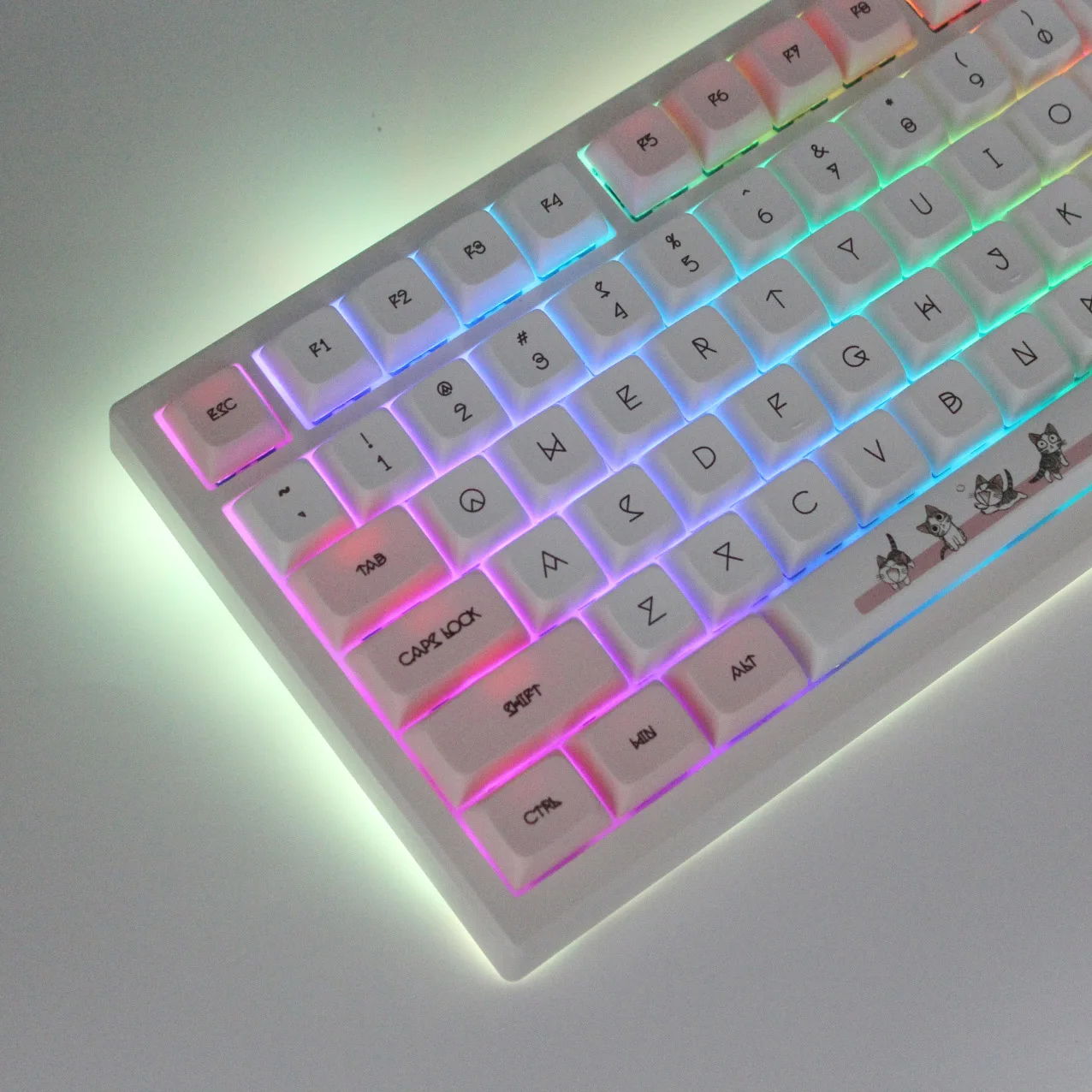 Cheese Cat XDA Perfil Keycap, Teclado Gaming