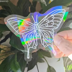 Colorful Sun Catcher Window Decals with Cat and Moth Designs for Radiant Rainbow Prisms (007)