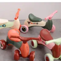 NEW Simulation Mini Cute Kids Balance Car Four-wheeled Baby Sliding Scooter Ornament Creative Assembly Children's Car Toy Gift 2