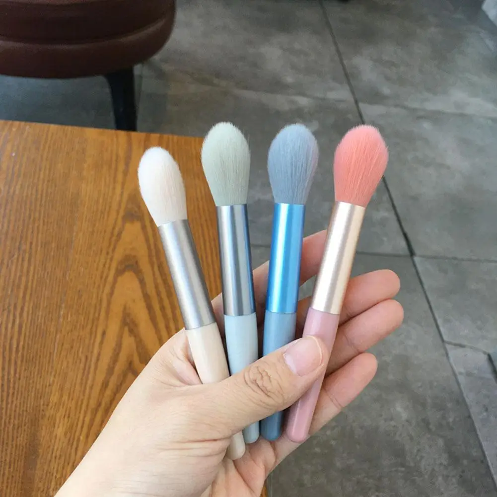 8Pcs 미니 메이크업 브러쉬 세트 파운데이션 블렌드 블러쉬 아이 섀도우 메이크업 브러쉬 세트 여행용 메이크업 가방 컴팩트하고 휴대 가능