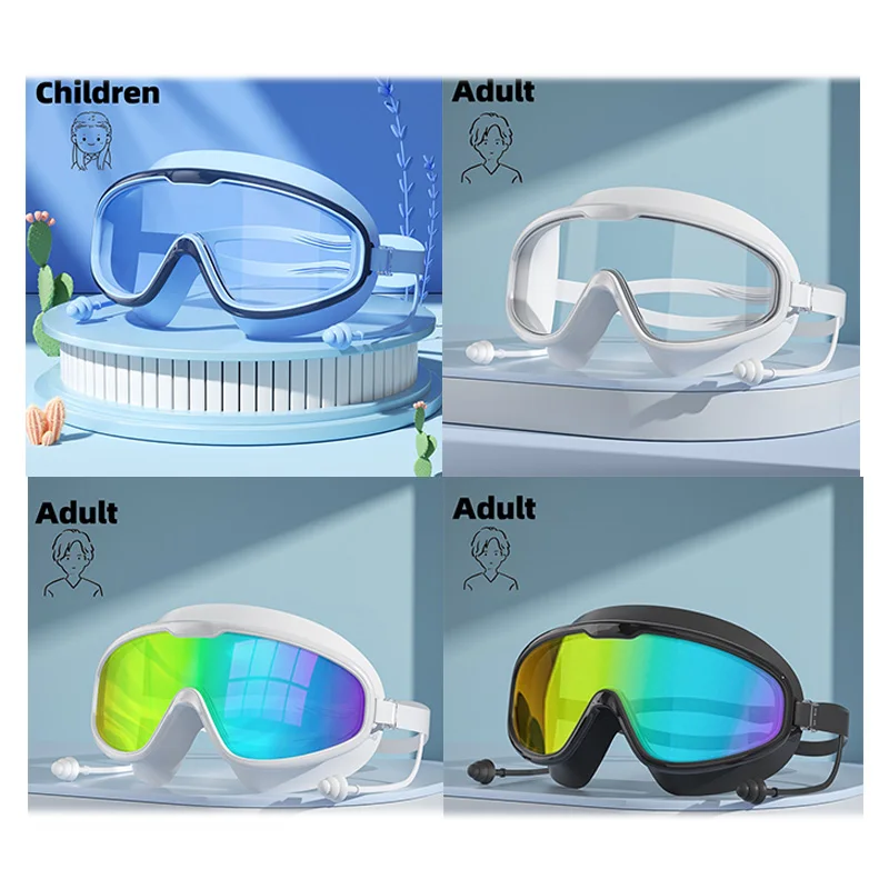 Swimming Goggles Waterproof Anti-fog High-definition for Adult Boys and Girls