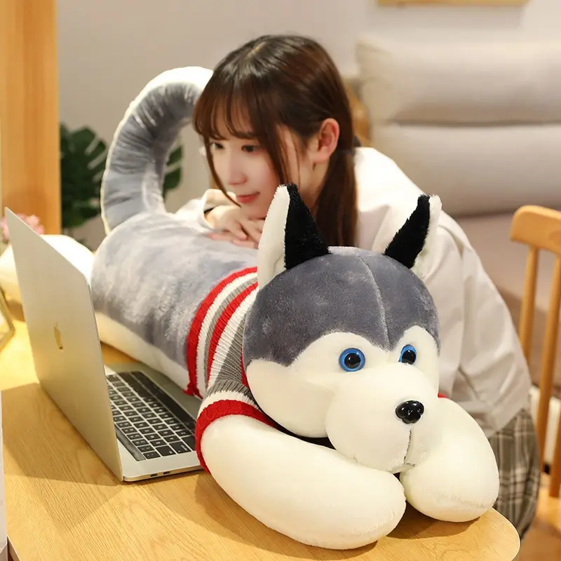 40cm Cute Soft Kawaii Husky Plush Toys Dog Stuffed Animals Long Pillow Doll for Kids Girlfriend Birthday Gift Home Decor plush toys