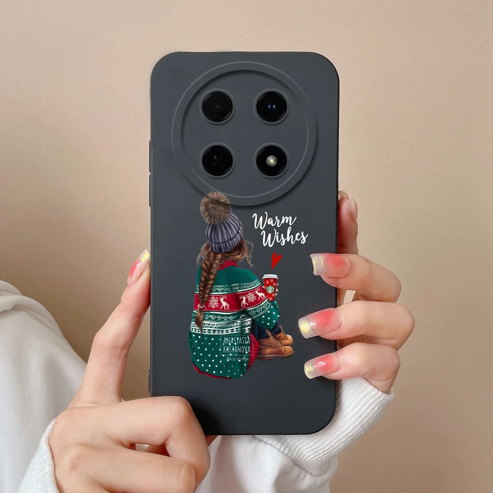Fashion Pretty Sweet Girl Soft Liquid Silicone Phone Case - Protective Cover