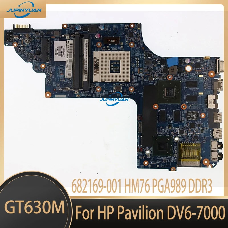 

For HP Pavilion DV6 DV6-7000 Laptop Motherboard 682170-001 682169-001 HM76 PGA989 Mainboard DDR3 GT630M 2GB 100% Fully Tested