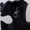 Vintage Metal Knitted Dangle Earrings for Women Personalized Fashion Distorted Irregular Geometry Drop Earrings Punk Jewelry 3